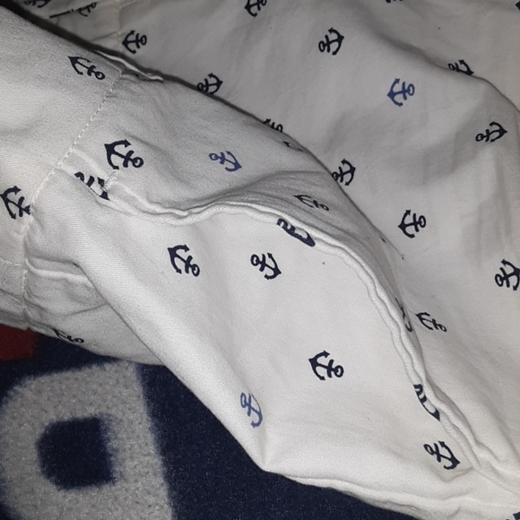 UniQlo white and blue anchor shorts-4 - Picture 5 of 8